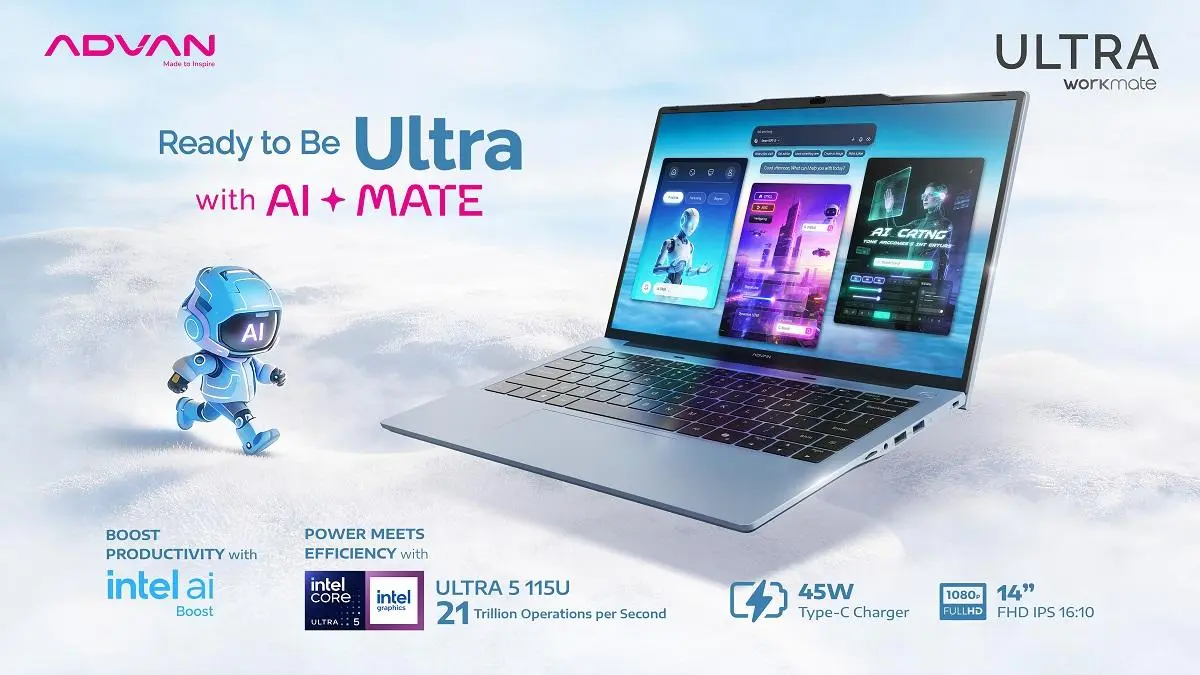 Laptop Rp7 Jutaan Ini Bawa Intel Core Ultra, ADVAN Langsung Naik Kelas