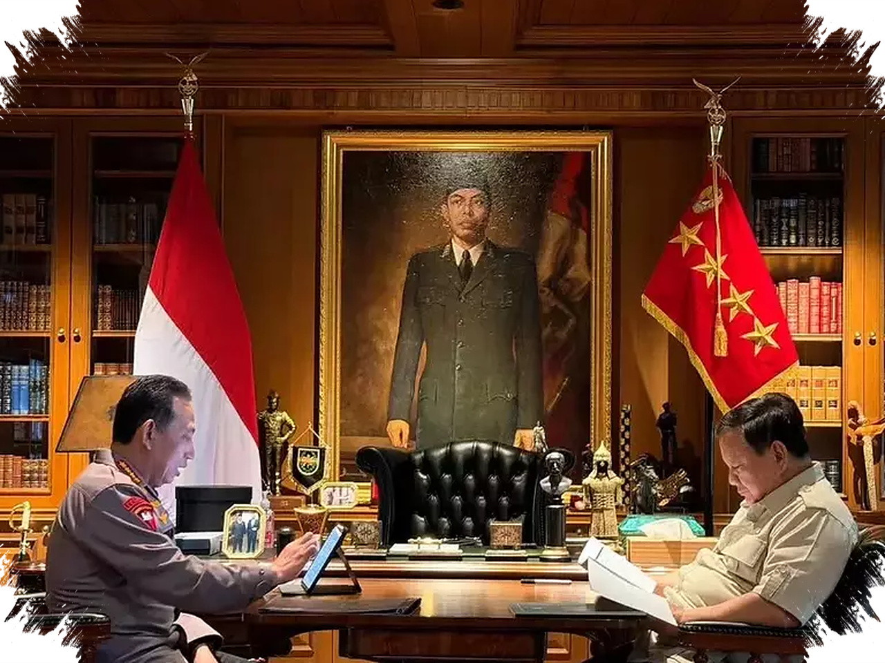Hambalang Bahas Keamanan Nasional, Prabowo dan Kapolri Tinjau Laju MBG