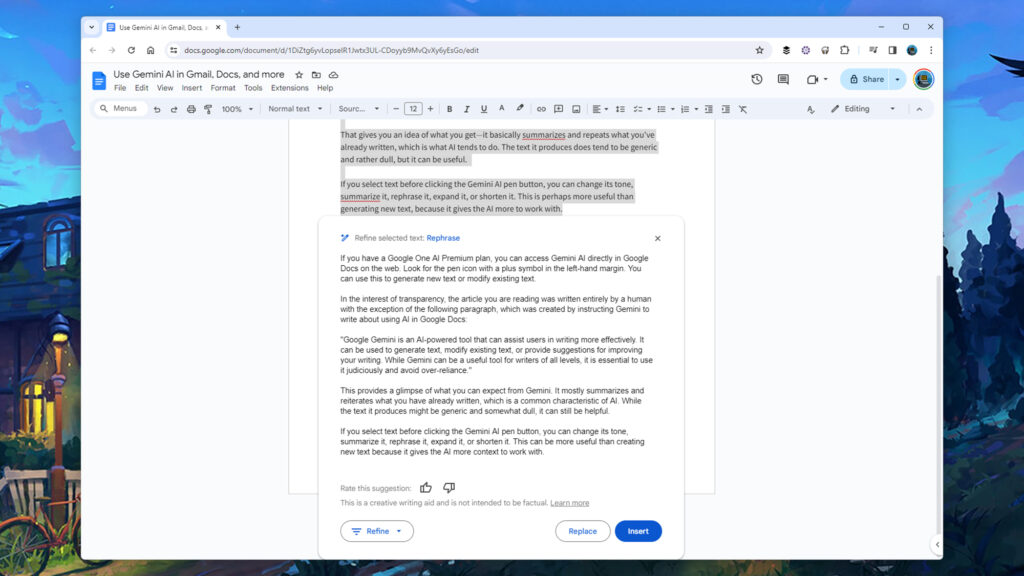 Gemini Di Google Docs Kini Bisa Mengingat Instruksi, Hasil Tulisannya Lebih Konsisten
