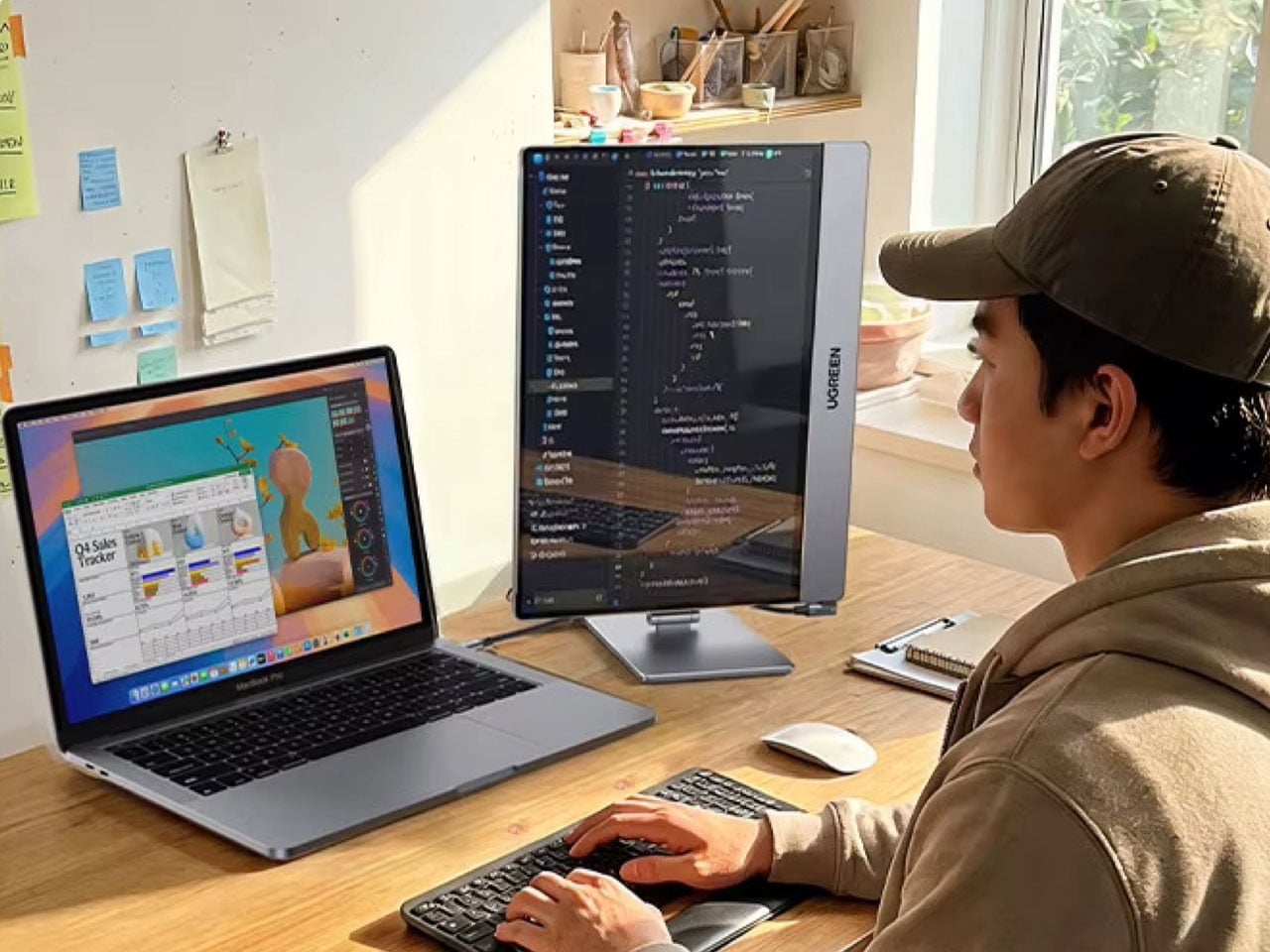 Layar 2.5K 165Hz Dalam Bodi Tipis, Ugreen AP16 Siap Dipakai Kerja dan Main di Mana Saja