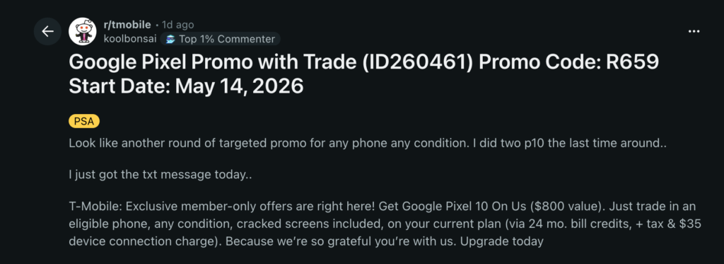 Pixel 10 Bisa Tertutup Kredit $800, Ponsel Retak Juga Masih Diterima T-Mobile
