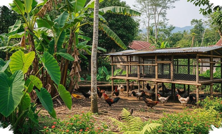 Serai, Kunyit, Dan Mint Di Dekat Kandang Ayam Kampung, Bau Dan Hama Lebih Mudah Tertekan