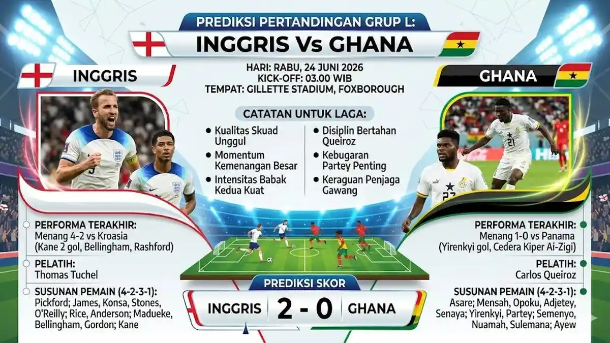 Inggris Gagal Menembus Ghana, Tuchel Terima Peringatan Keras di Piala Dunia 2026