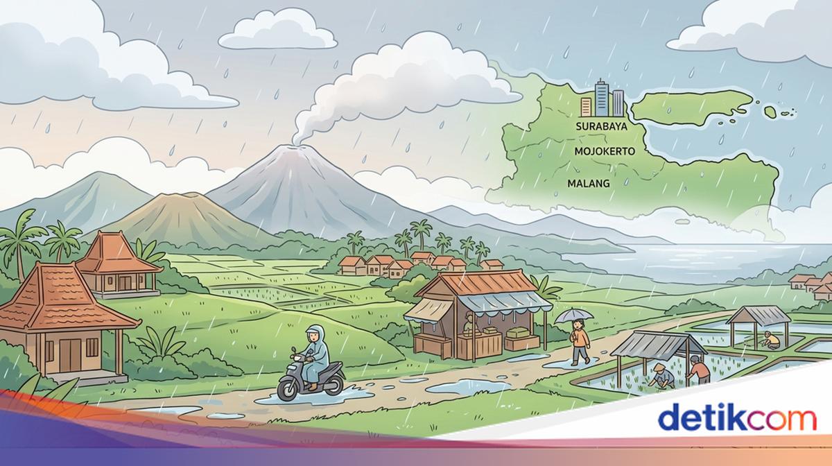 2 Wilayah di Jawa Timur Diprediksi Hujan Ringan, BMKG Minta Warga Tetap Waspada