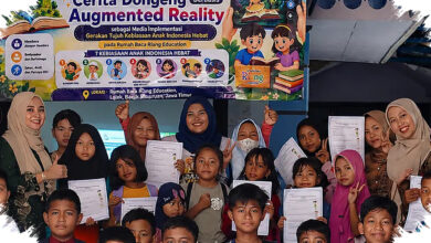 Anak Rumah Baca Riang Menulis Dongeng dengan AR, Literasi Jadi Lebih Hidup
