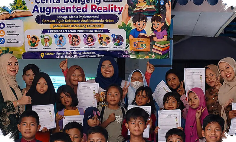 Anak Rumah Baca Riang Menulis Dongeng dengan AR, Literasi Jadi Lebih Hidup