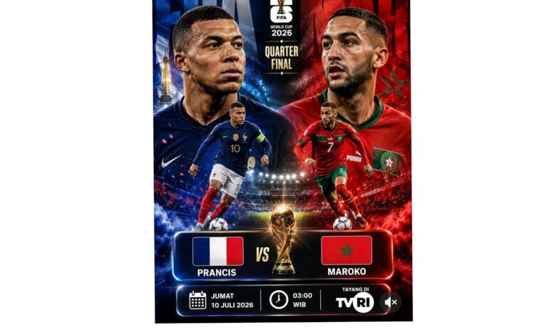Prancis vs Maroko Tak Cuma Ulangan Semifinal, TVRI Siapkan Akses Gratis