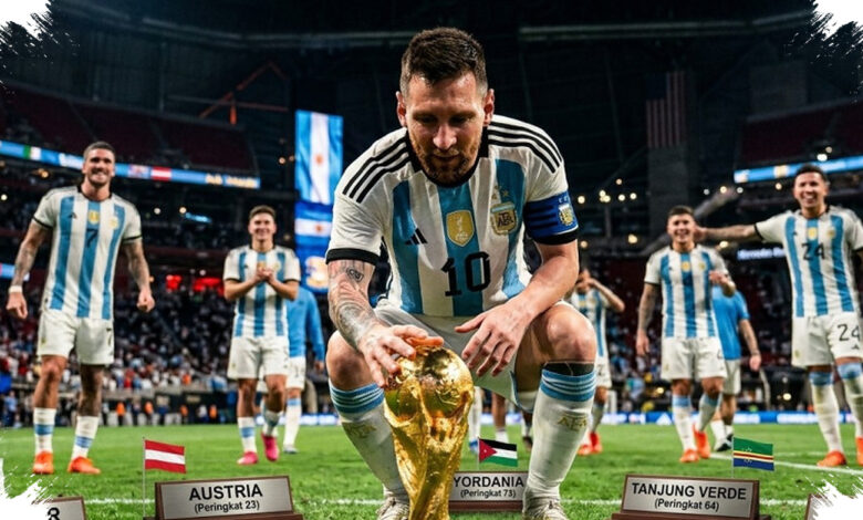 Argentina Menembus Semifinal Tanpa Lawan 10 Besar FIFA, Kini Hadapi Inggris