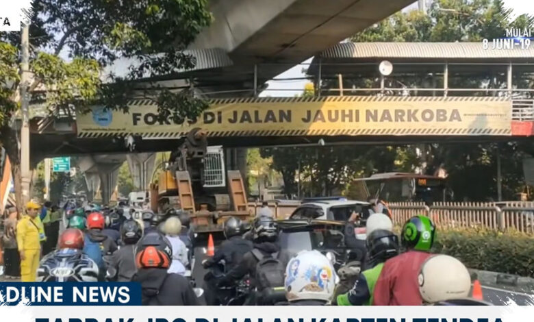 JPO Tendean Sudah Dibongkar, Lalu Lintas ke Blok M Kembali Normal