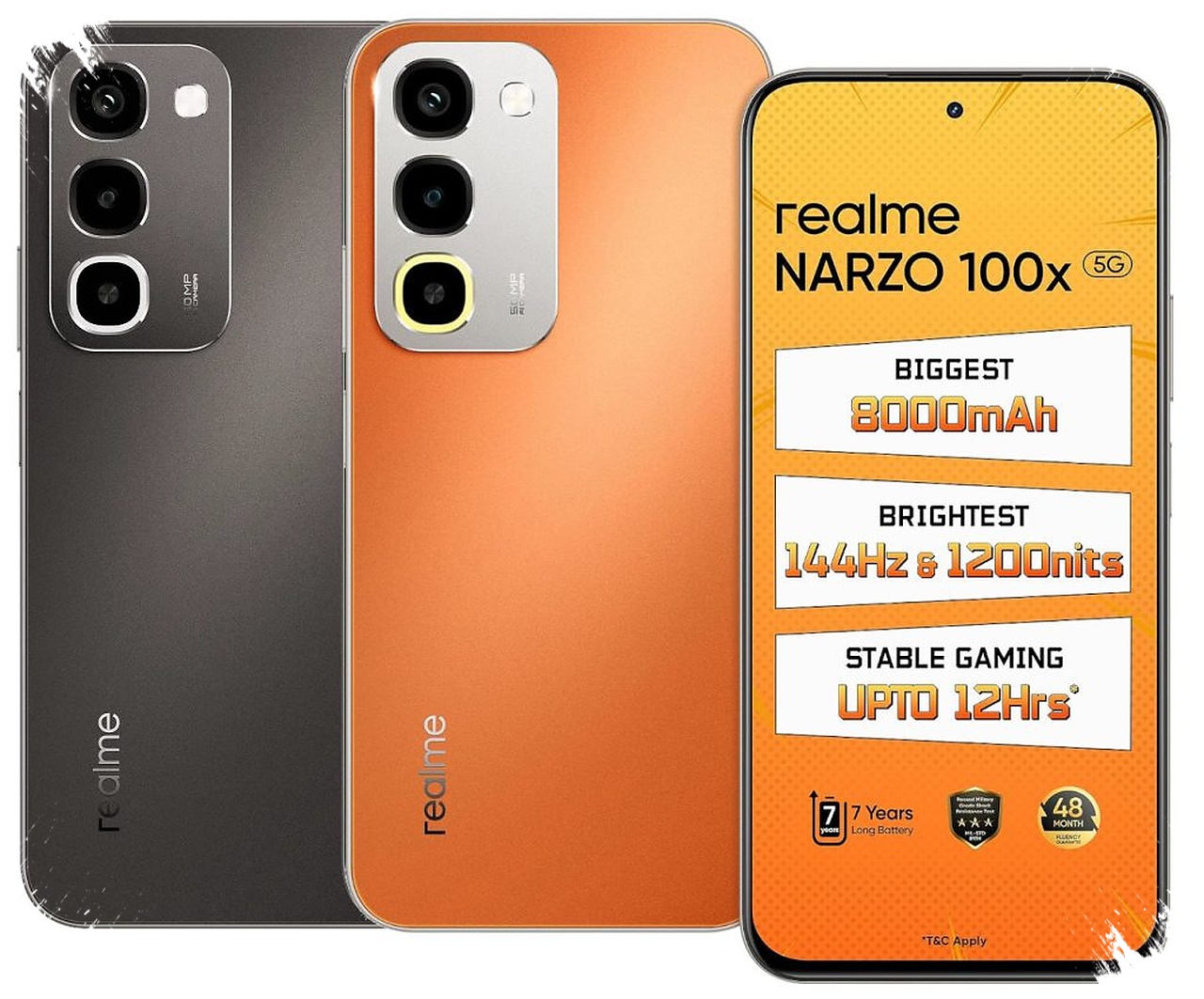 Realme Narzo 100x Bawa Baterai 8.000 mAh, Tetap Tipis dengan Layar 144 Hz