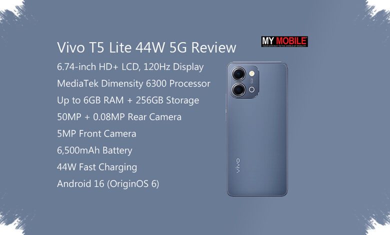 Vivo T5 Lite 44W 5G Utamakan Baterai 6.500mAh, Layar HD+ Jadi Taruhannya