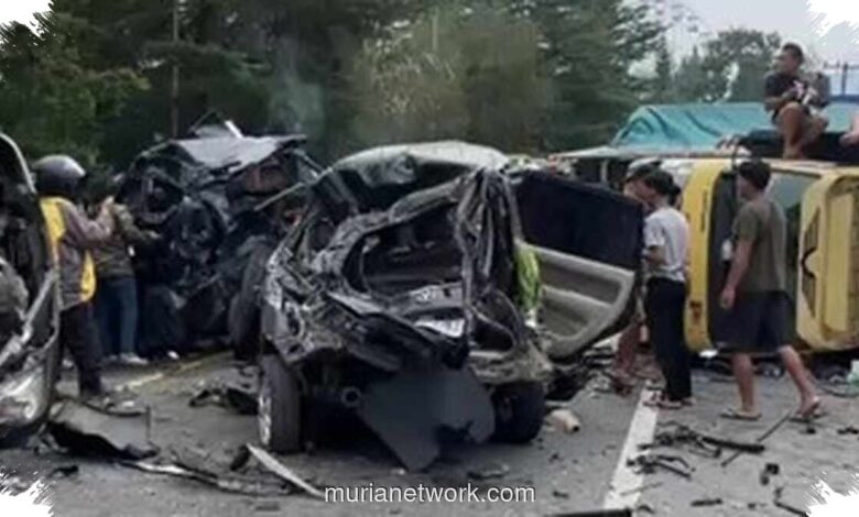 4 Orang Tewas dalam Tabrakan 9 Kendaraan di Sibolangit, Truk Diduga Rem Blong