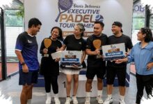 Bank Raya Dua Kali Runner-up, Antam dan BRI Berbagi Gelar Padel Eksekutif