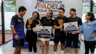 Bank Raya Dua Kali Runner-up, Antam dan BRI Berbagi Gelar Padel Eksekutif
