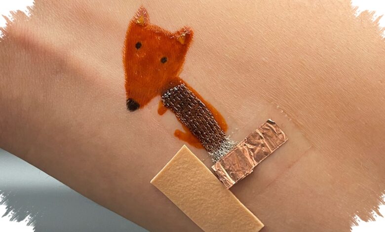 Tinta Sensor Berwarna Ini Rekam Jantung dan Otak, Tetap Menempel di Kulit Berambut