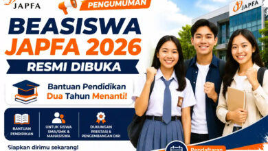 Beasiswa JAPFA 2026 Menawarkan Dukungan 4 Semester, Pendaftaran Dibuka hingga September