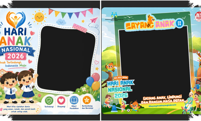 28 Twibbon Hari Anak Nasional 2026 Gratis, Pilih Desain untuk Unggahan 23 Juli