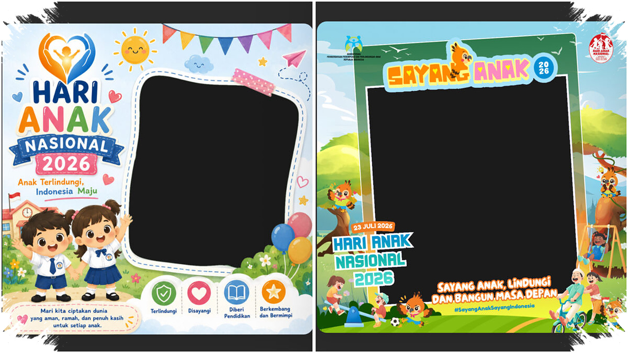 28 Twibbon Hari Anak Nasional 2026 Gratis, Pilih Desain untuk Unggahan 23 Juli