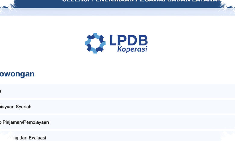 25 Posisi LPDB Koperasi Dibuka, Lulusan S1 hingga Usia 40 Tahun Bisa Mendaftar
